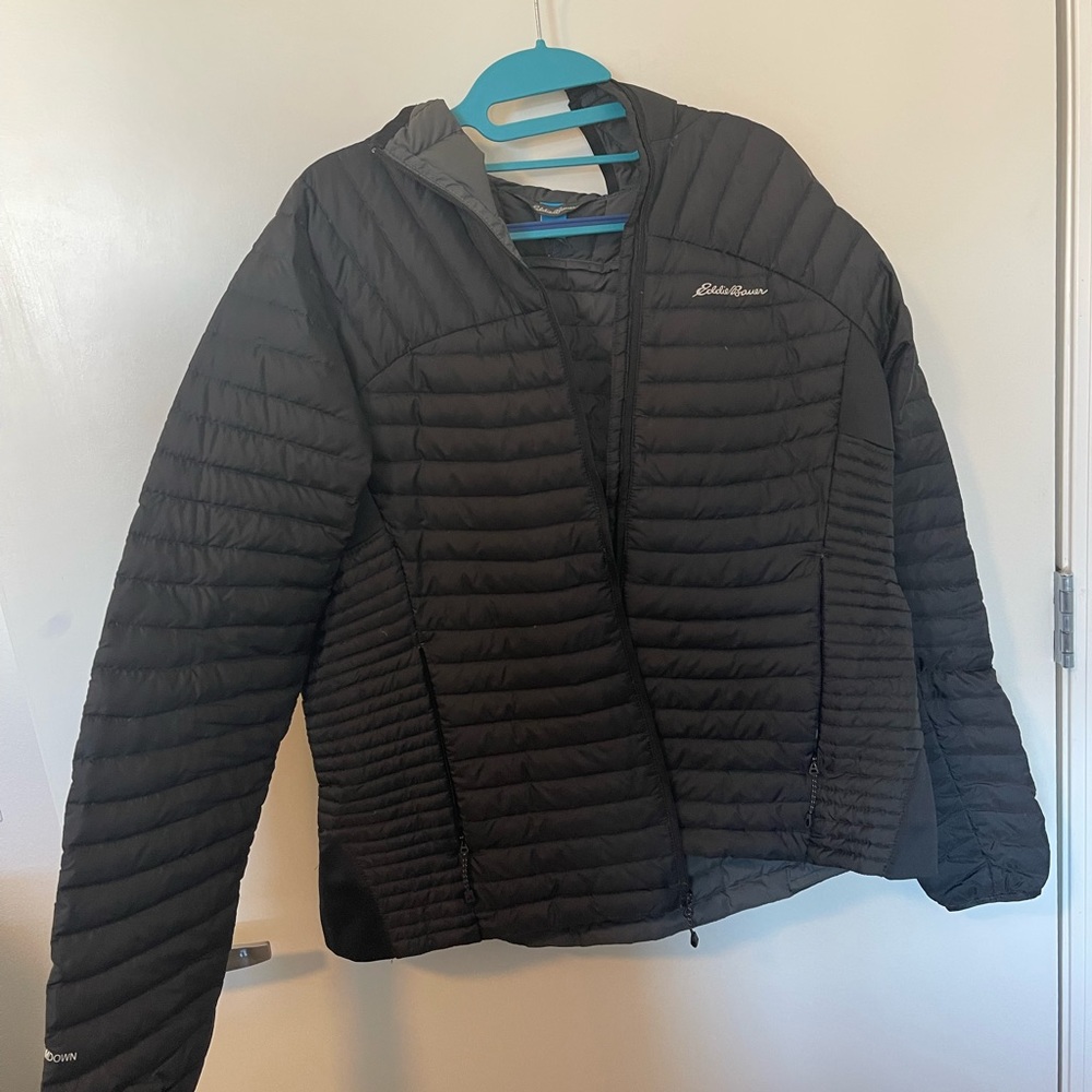 Eddie Bauer Hooded Down Jacket Thin Lightweight Winter Jacket